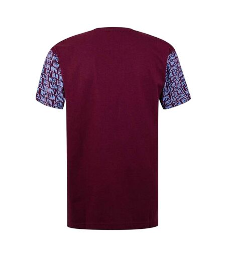 Mens West Ham United Fc T-shirt Claret Blue Source Lab