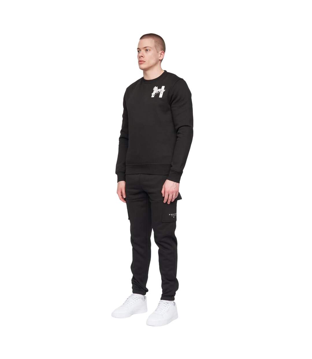 Sweat moorehen homme noir Henleys-3