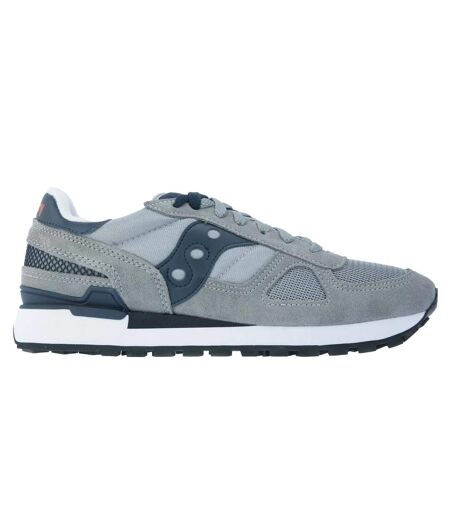 Mens shadow original suede panel trainers grey Saucony