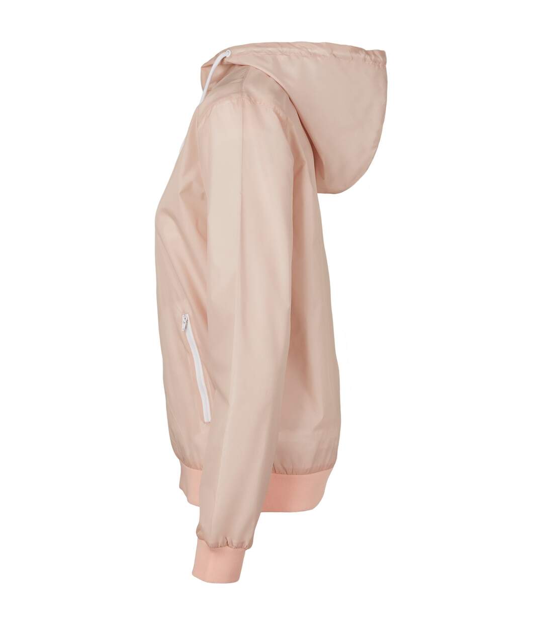 Veste Coupe-vent Femme Rose Clair Blanc Build Your Brand-4