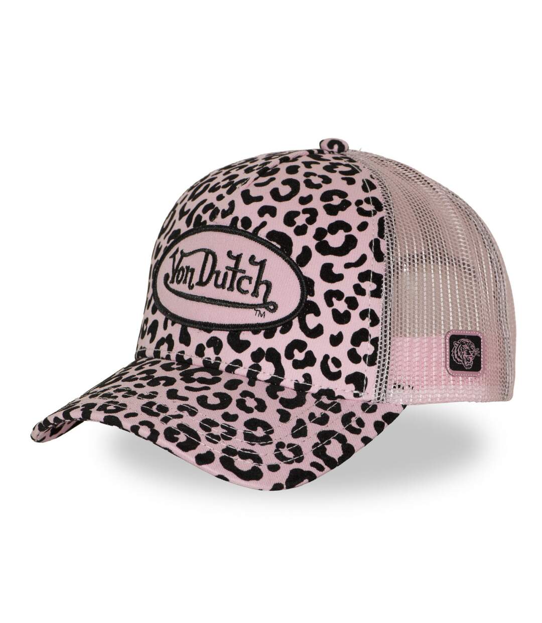 Casquette baseball Velvet avec print et broderie Leopard Rose Vondutch-1