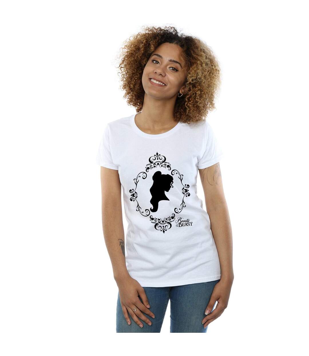 Disney Princess - T-shirt BELLE SILHOUETTE - Femme (Blanc) - UTBI36813-2