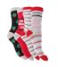 Chaussettes femme gris / rouge Universal Textiles