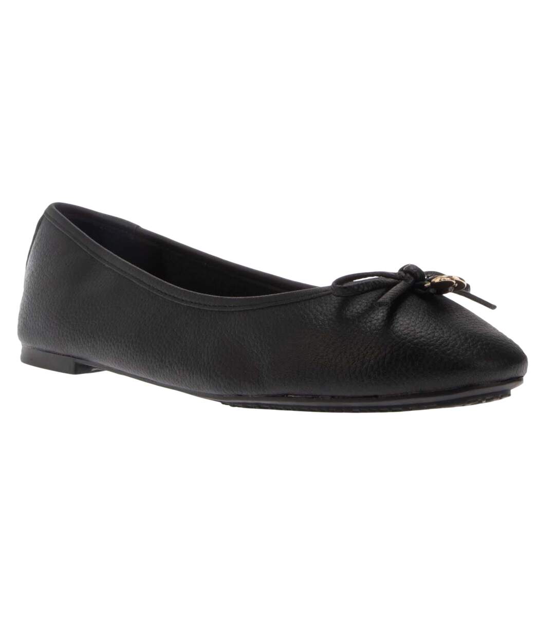 Womens/ladies harpington leather ballerina flats black Dune London-1
