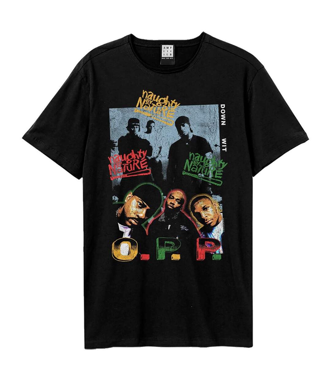 T-shirt Hip Hop Hooray Adulte Noir Amplified-1