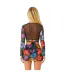 Haut Court Plage Motif/style Floral Femme Noir Missy Empire-2
