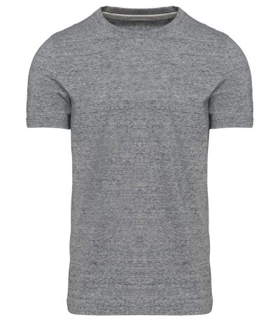 T-shirt manches courtes vintage - KV2106 - gris clair chiné - homme