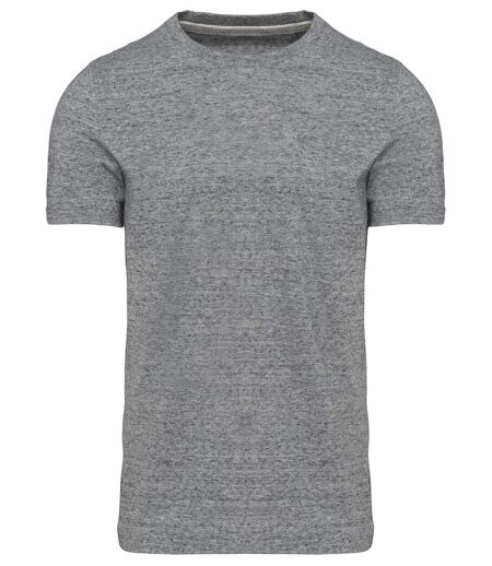 T-shirt manches courtes vintage - KV2106 - gris clair chiné - homme