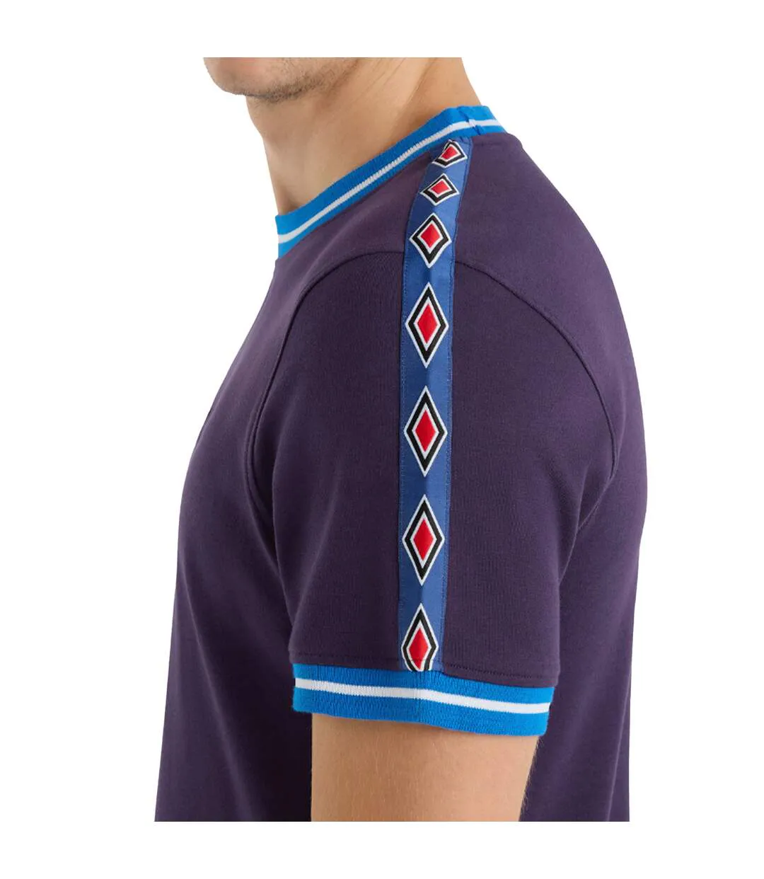 Mens Taped T-shirt Purple Velvet Umbro-4