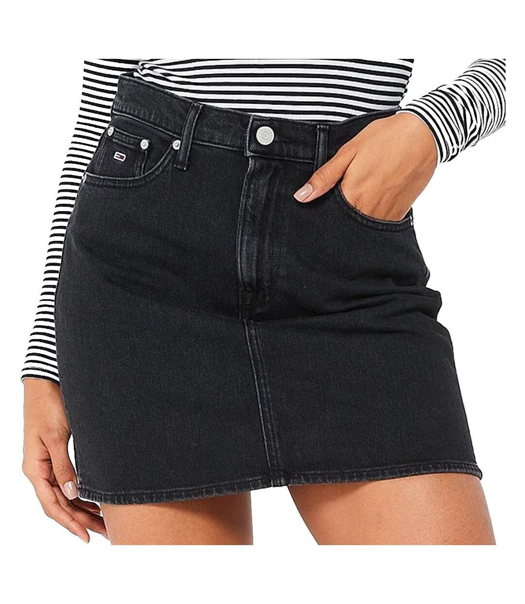 Jupe Mom Noir Femme Tommy Hilfiger Skirt - 26-1