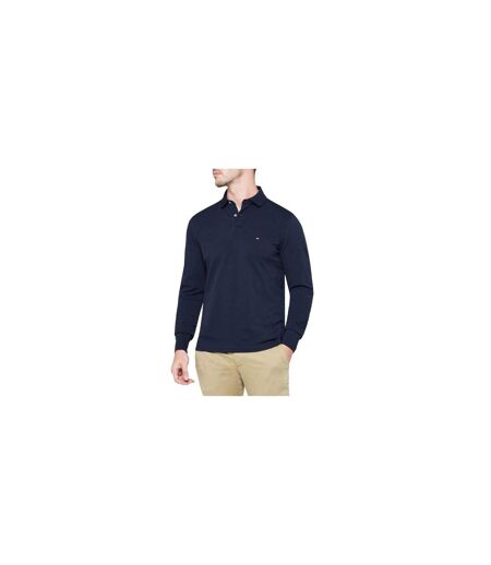 Polo Manches Longues Motif/style Logo Homme Bleu Ciel Tommy Hilfiger
