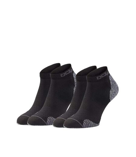 X 2 Paires de Chaussettes Noires/Grises Mixte Ceramicool Run - 36/38