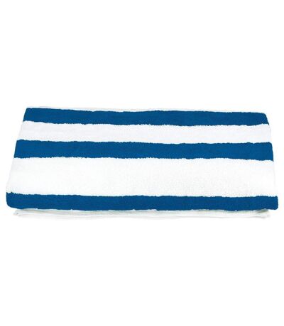 Serviette de toilette - REF POOL - bleu roi et blanc