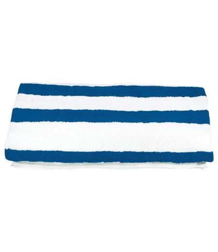 Serviette de toilette - REF POOL - bleu roi et blanc