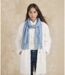 écharpe élégante Femme en Bleu Ciel - Accessoire Chic pour l'Hiver-5