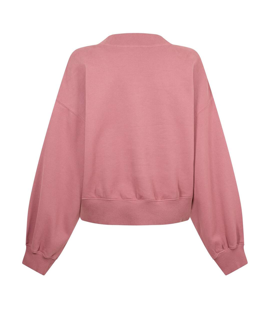 Womens/ladies Fleece V Neck Sweatshirt Muted Berry Levis-2