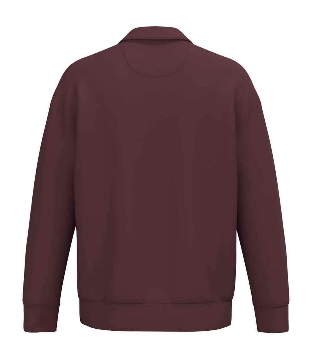 Unisex Adult Quarter Zip Sweatshirt Dark Cherry Native Spirit-2