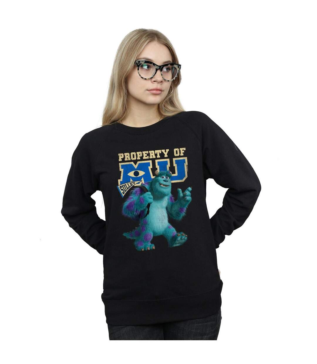 Disney Womens/Ladies Monsters University Property Of MU Sulley Sweatshirt (Noir) - UTBI29562-2