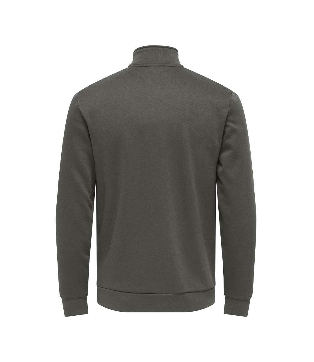 Sweat gris foncé homme only & sons chases-2