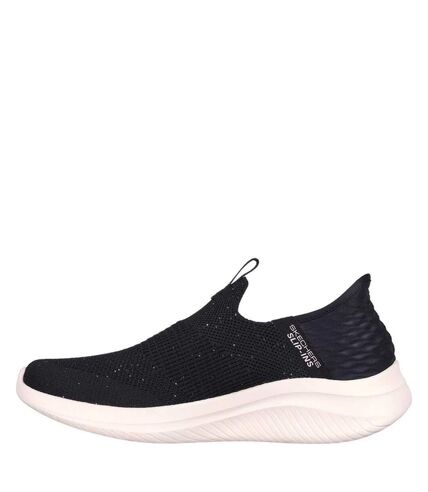 Womens/ladies ultra flex 3.0 trainers black/rose gold Skechers