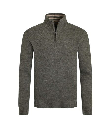 Mens Helmsdale Eco Quarter Zip Jumper Pale Denim Weird Fish
