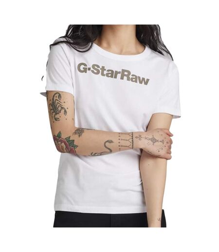 T-shirt blanc femme g-star raw d23942