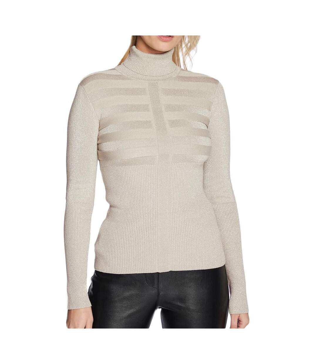 Pull gris/beige brillant femme morgan mentosa-1