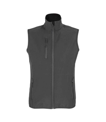 SOLS Womens/Ladies Falcon Softshell Recycled Body Warmer (Charcoal)