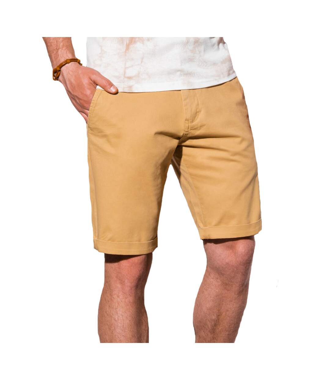 Short chino pour homme Short W243 marron