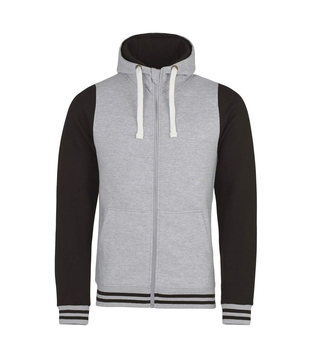 Veste zippée à capuche homme - JH051 - gris clair-2