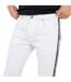 Mens Contrast Striped Taped Jeans White Brave Soul-4