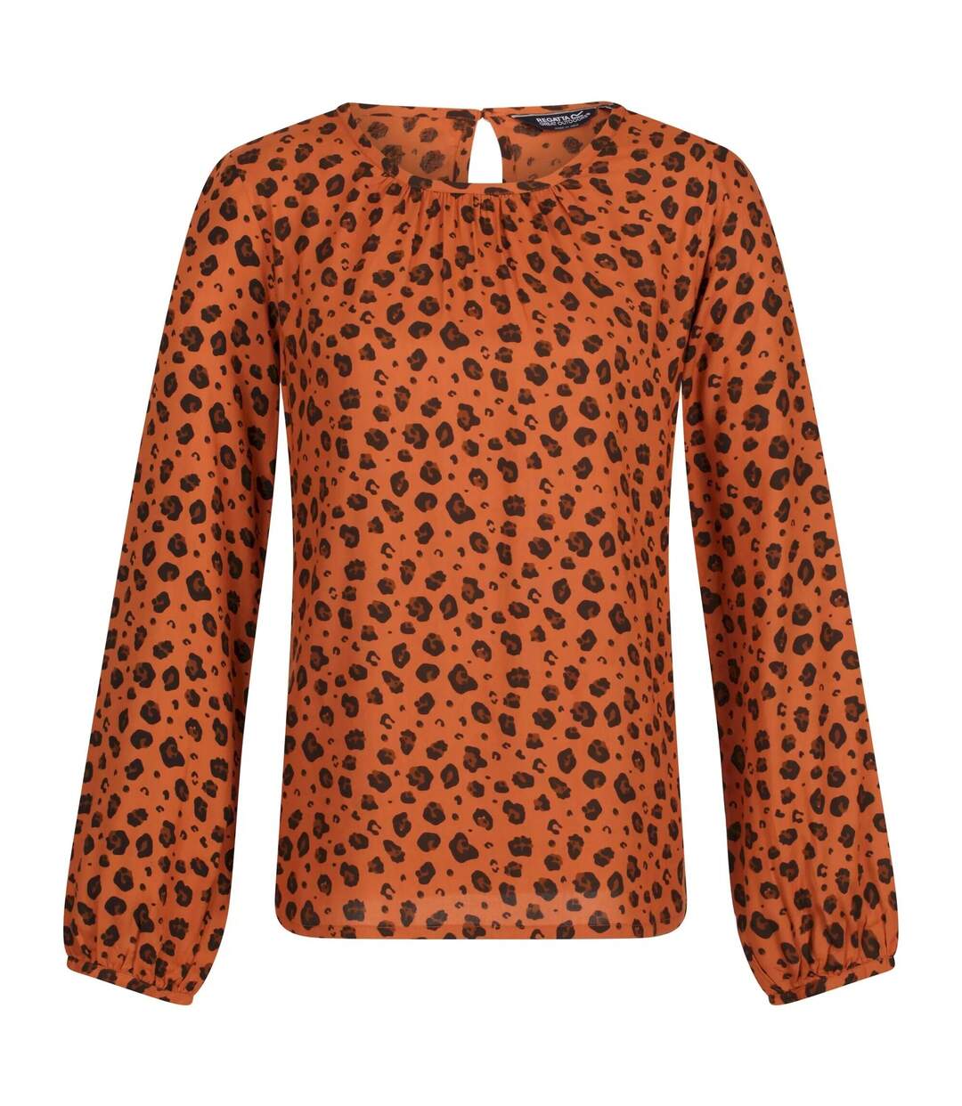 Womens/ladies hadria animal print blouse copper almond Regatta-1