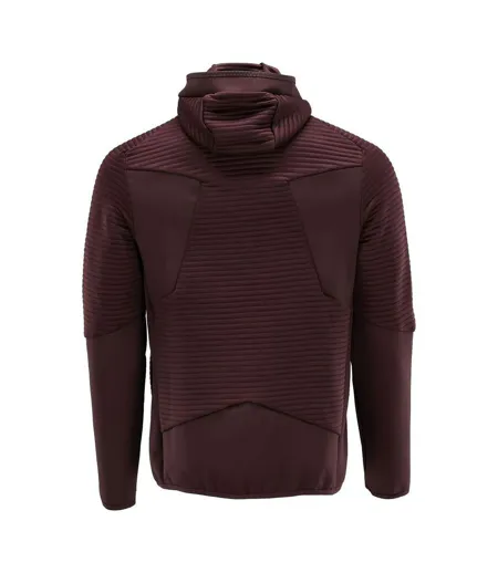 Mens Customised Hooded Fleece Jacket Bordeaux Mascot