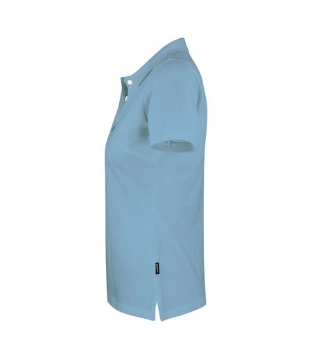 Womens/ladies Sunset Polo Shirt Light Turquoise James Harvest