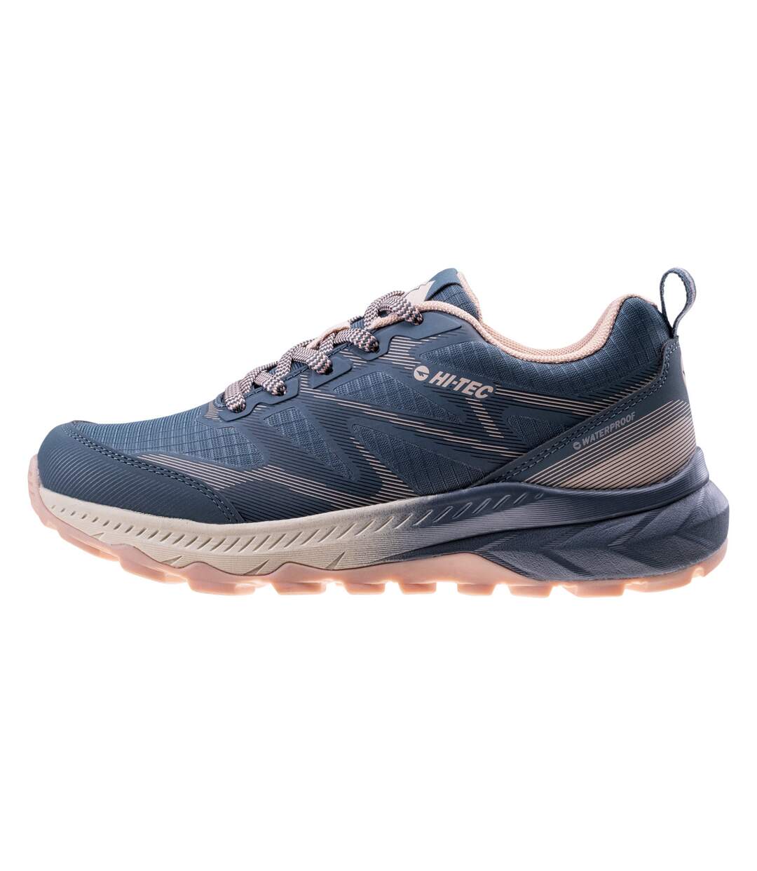 Womens/ladies Visati Outdoor Walking Shoes Smokey Blue Light Pink Beige Hi-Tec-2