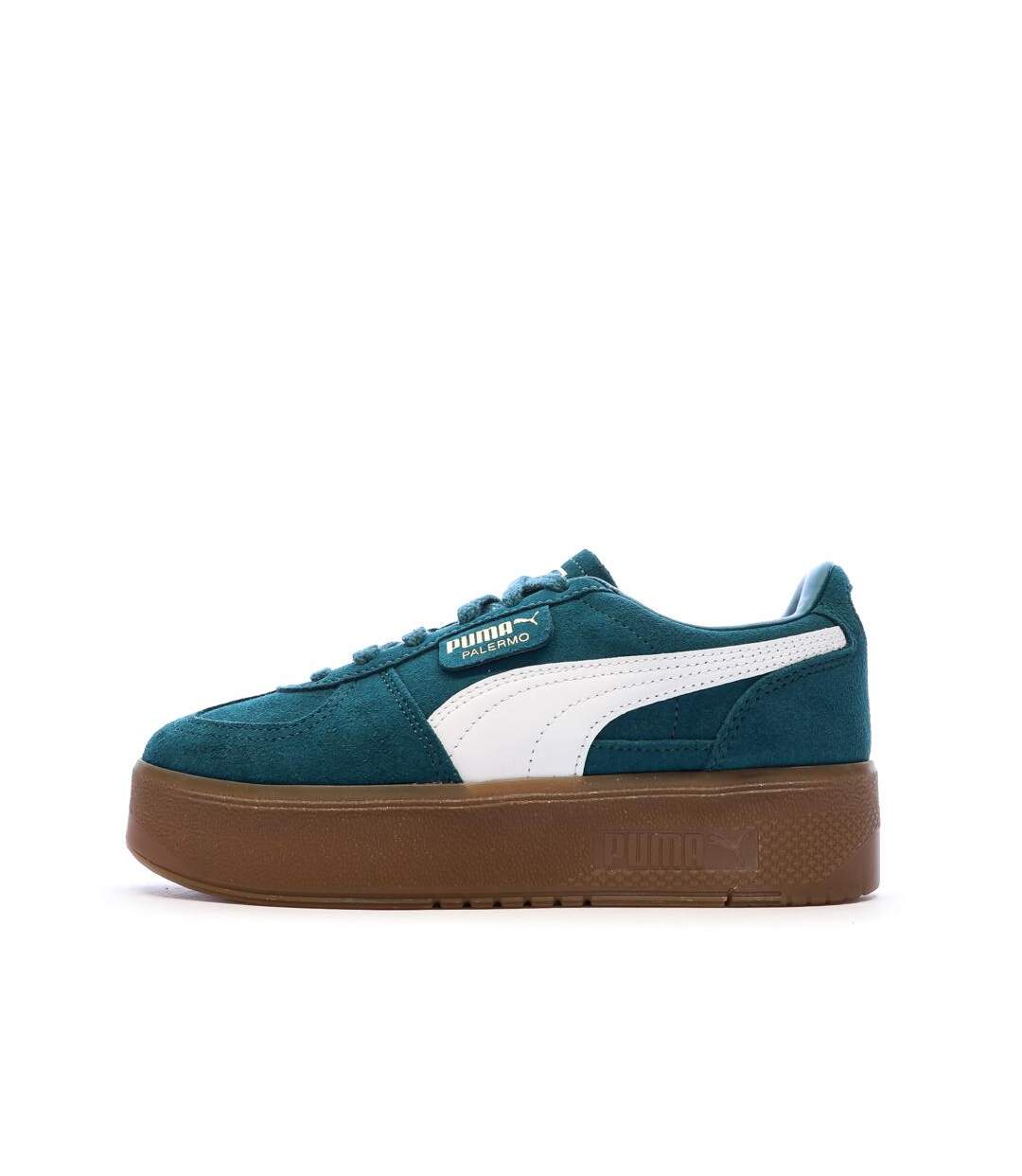 Baskets bleu canard femme puma palermo elevata-1