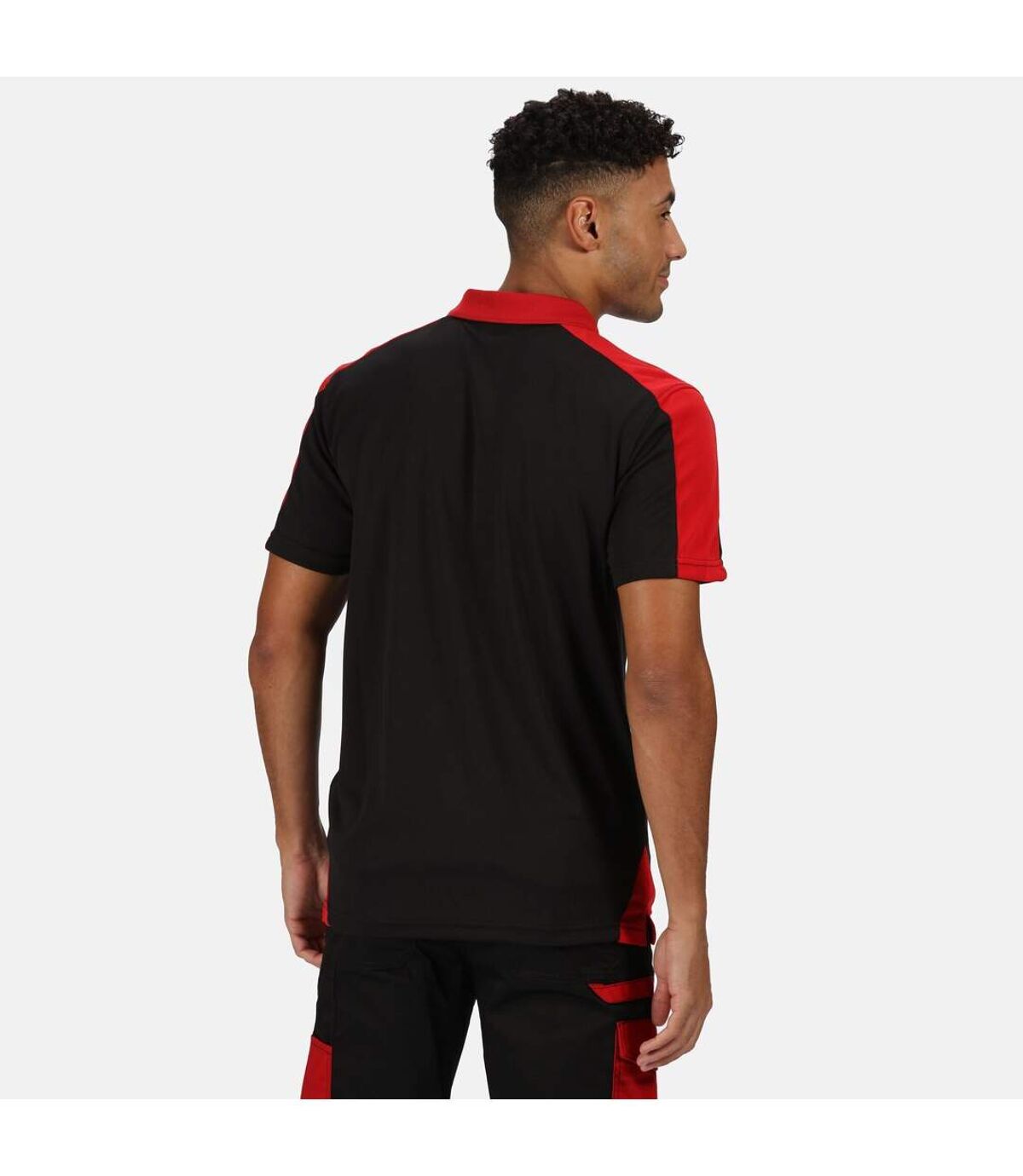 Regatta Mens Contrast Coolweave Polo Shirt (Black/Classic Red) - UTRG3573