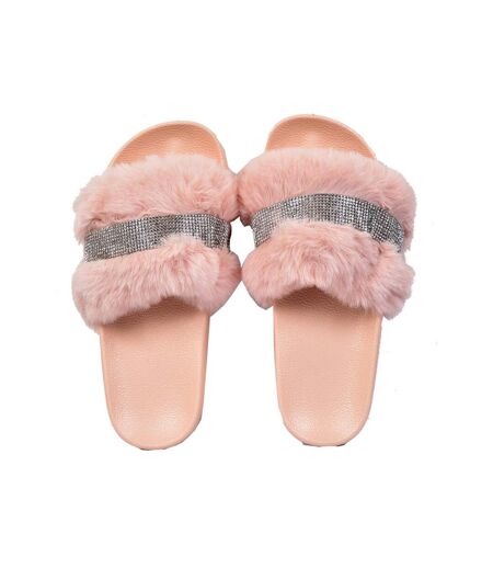 Claquettes pour Femme Fourrure Confort