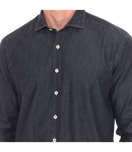 Slim Denim long sleeve shirt with lapel collar DENIM10 man