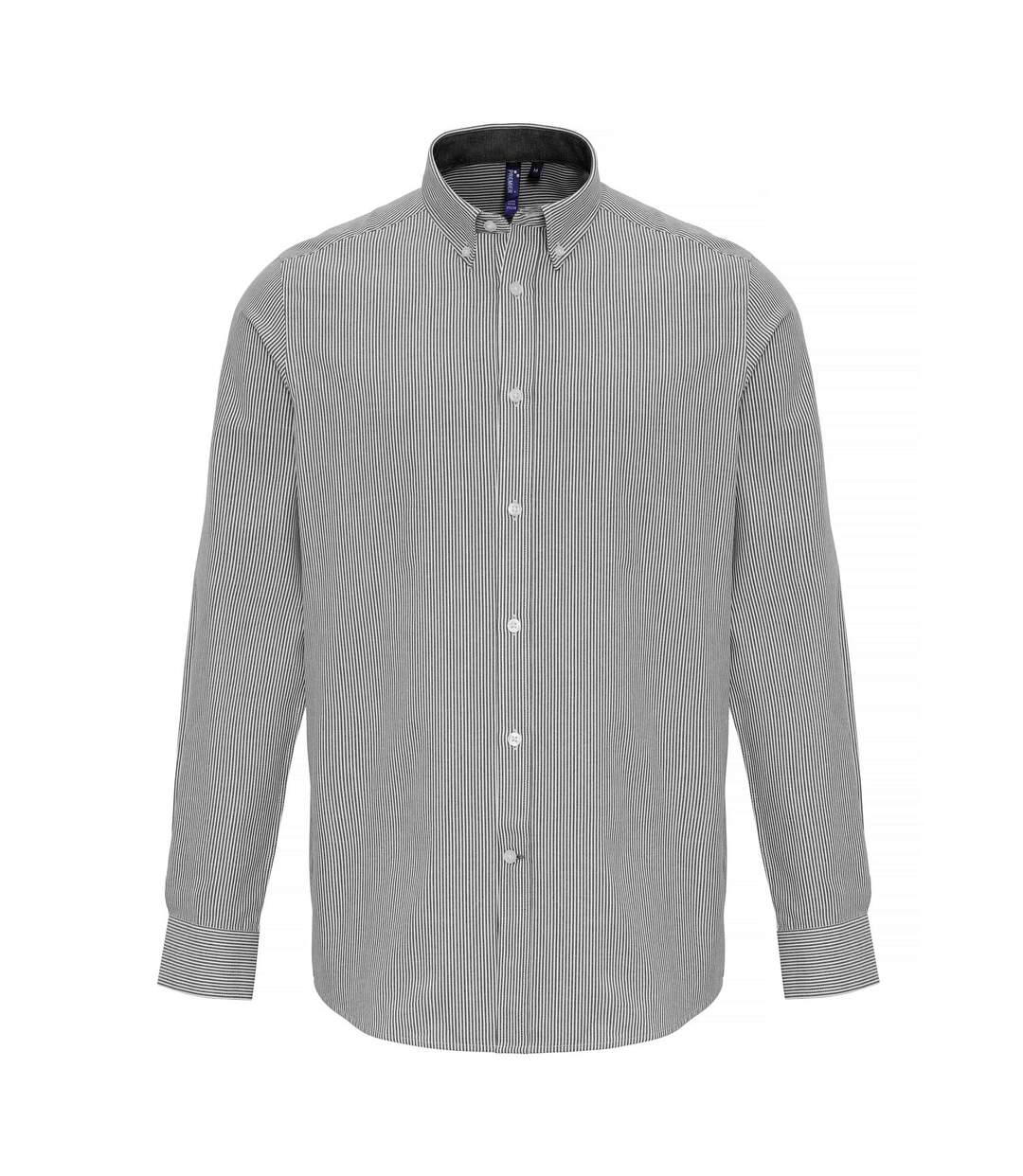 Chemise manches longues - Homme - PR238 - rayé gris