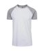 T-shirt Manches Raglan Motif/style Contrasté Homme Blanc Gris Urban Classics-1
