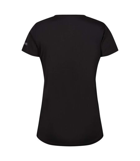 Regatta Womens/Ladies Fingal VII The Spirit Of Adventure T-Shirt (Black) - UTRG8998