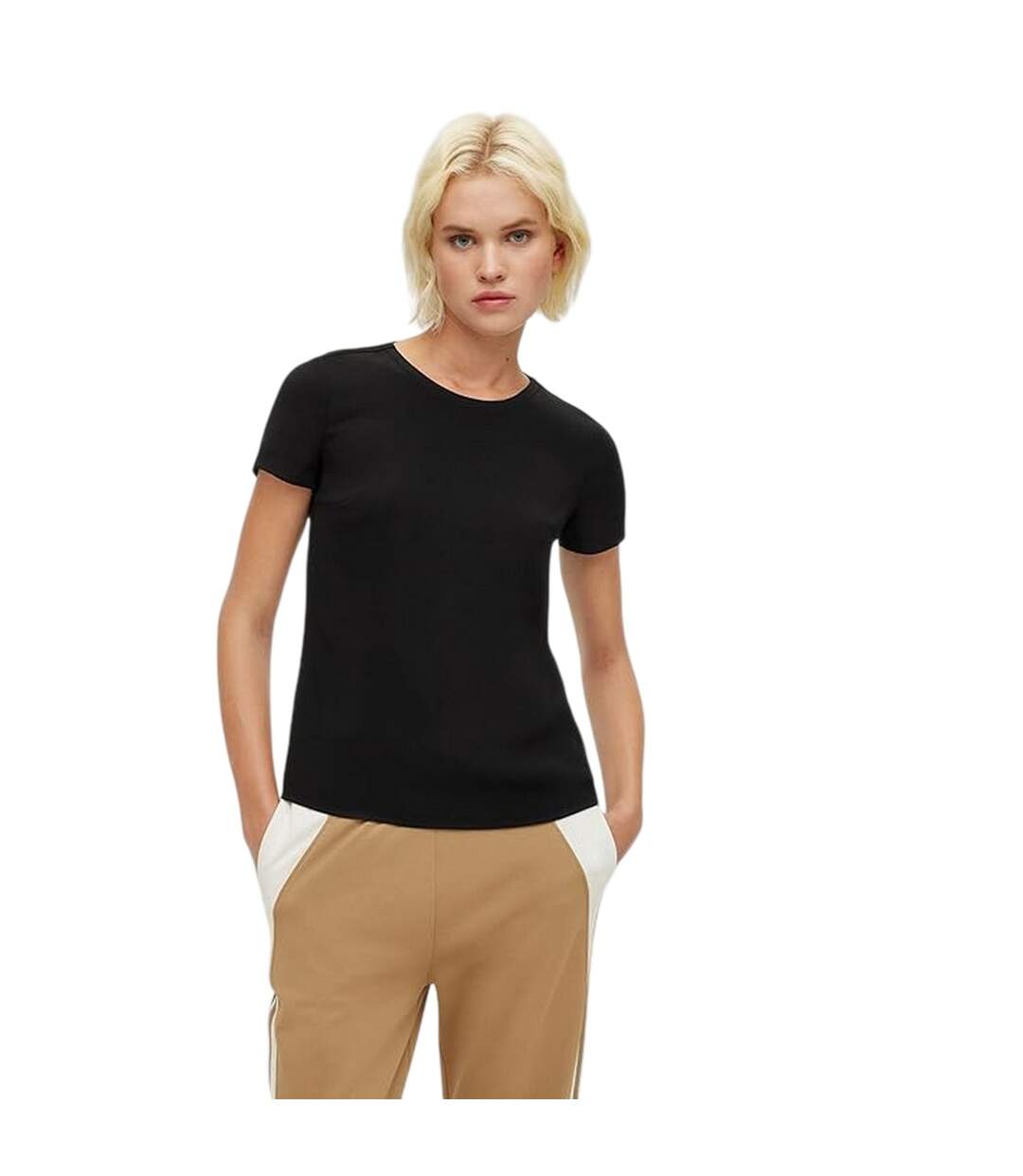 T-shirt Femme Noir Boss-4