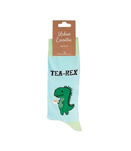 Tea-Rex Socks | Urban Eccentric | Novelty Funny Dinosaur Printed Socks | Funky Animal Pattern Dress Socks