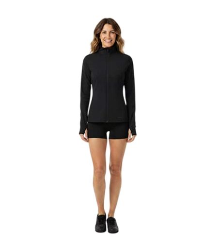 Womens/ladies Full Zip Fitness Track Jacket Black Slazenger