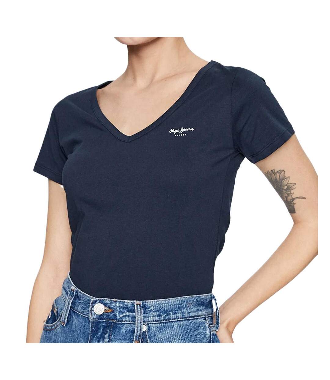 T-shirt Marine Femme Pepe Jeans Corine - M-1