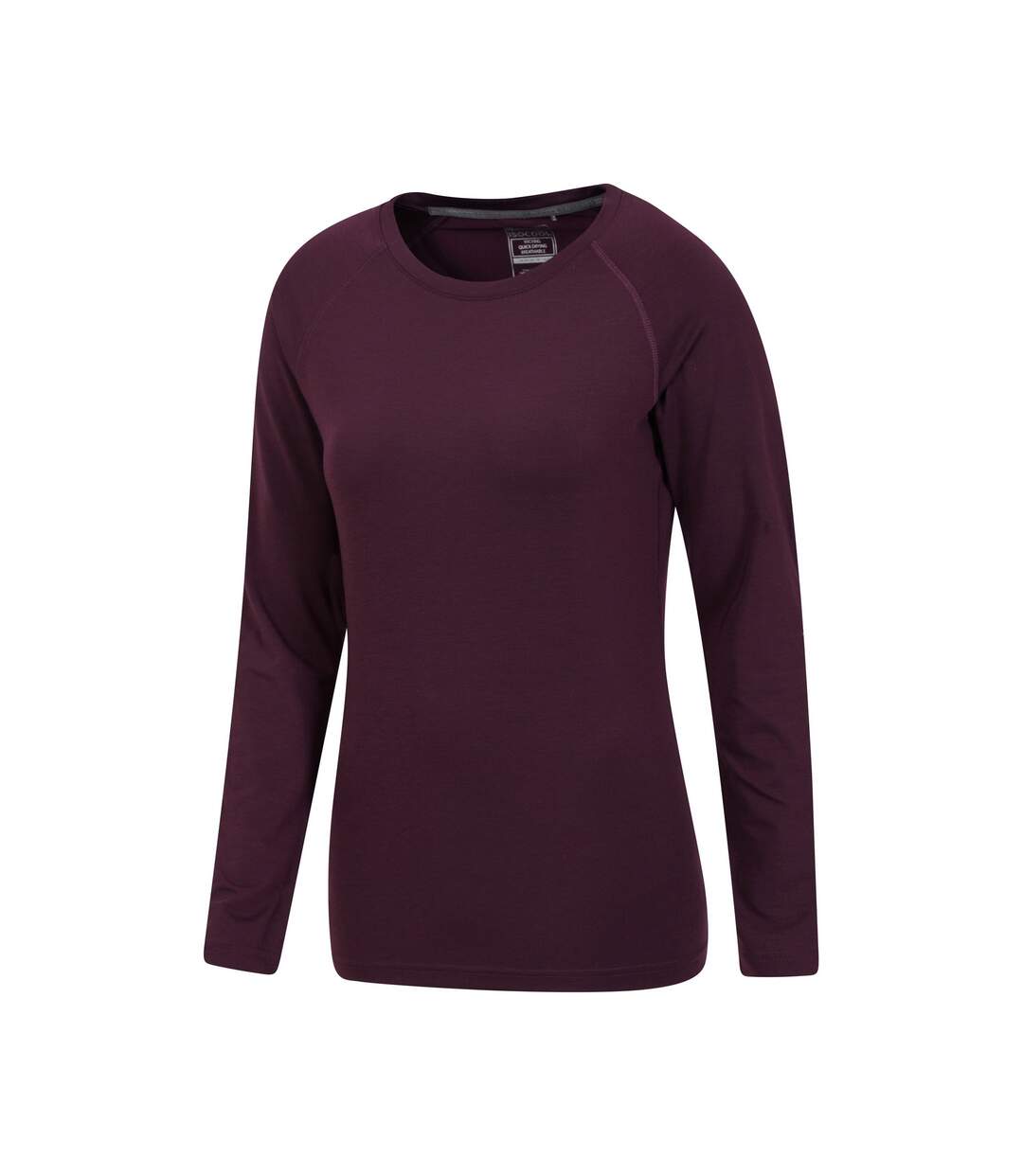 Womens/ladies Quick Dry Long-sleeved Top Dark Purple Mountain Warehouse-3