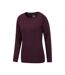 Womens/ladies Quick Dry Long-sleeved Top Dark Purple Mountain Warehouse-3
