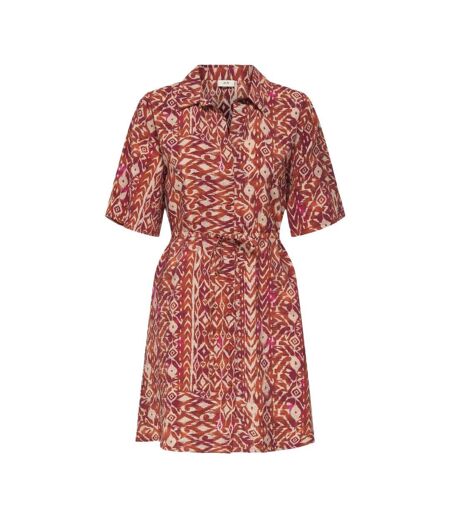 Robe terracotta/écru femme jdy life 2/4 - l