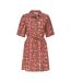 Robe terracotta/écru femme jdy life 2/4 - l-1